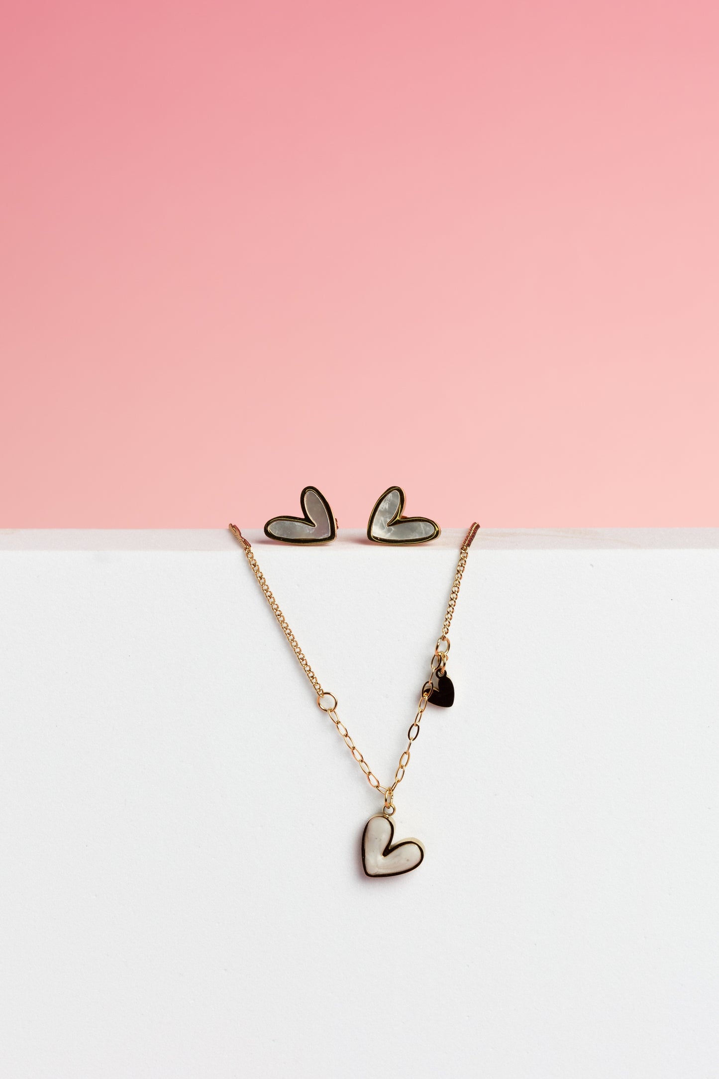 White Heart Ohrringe