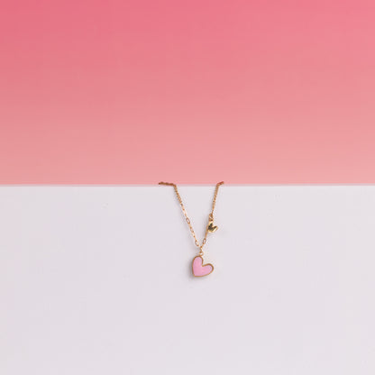 Pink Heart Kette