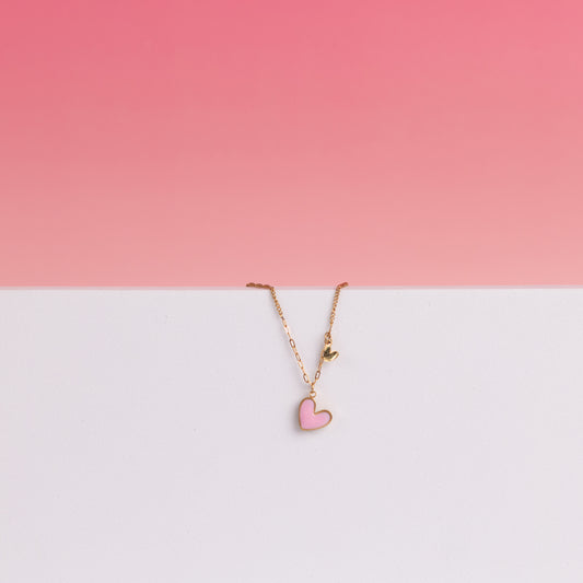 Pink Heart Kette