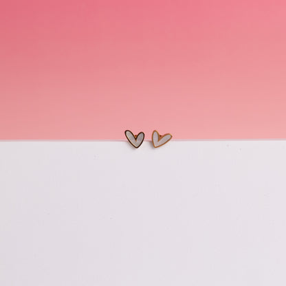 White Heart Ohrringe