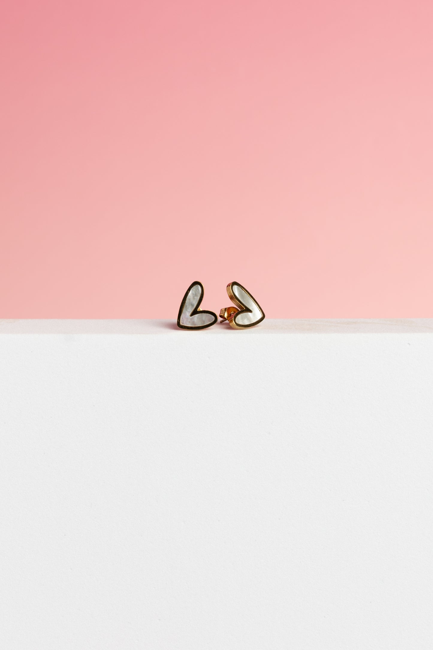 White Heart Ohrringe