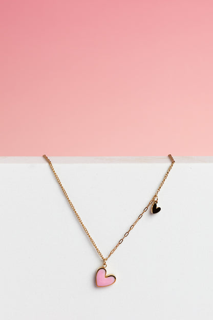 Pink Heart Kette